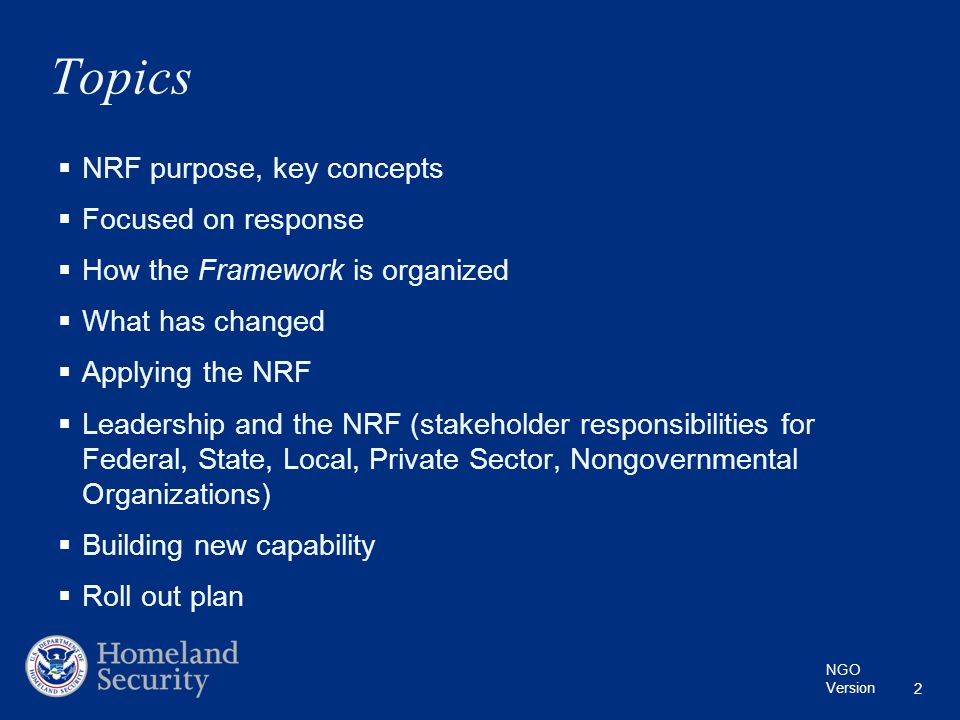 National Response Framework