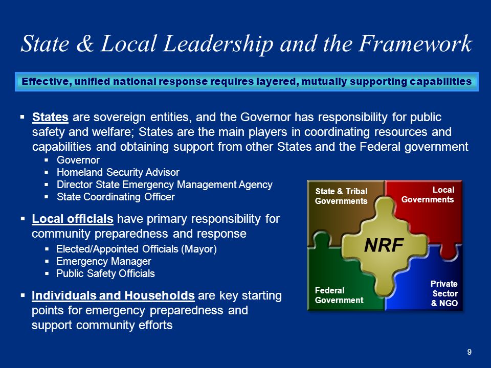 State & Local Leadership and the Framework