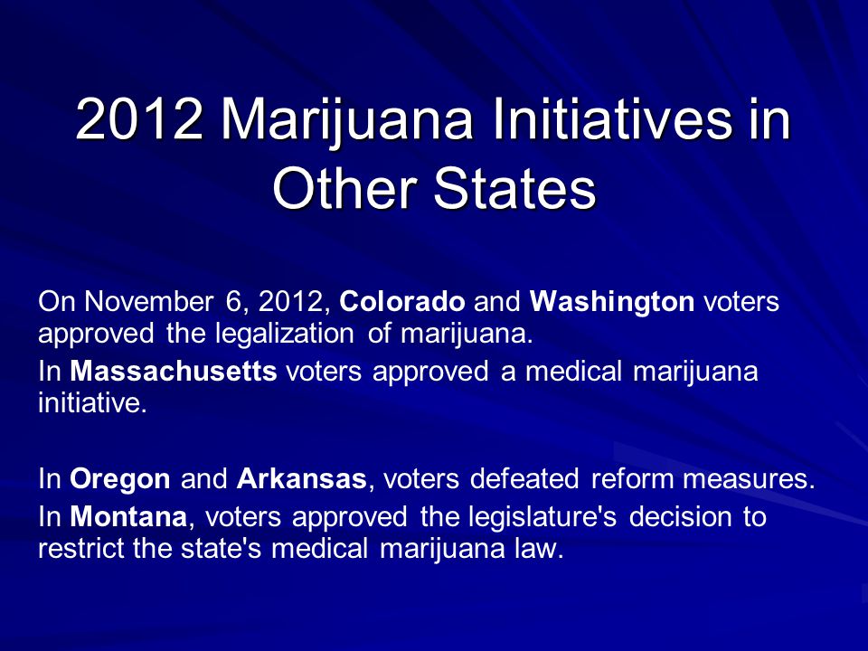 2012 Marijuana Initiatives in Other States