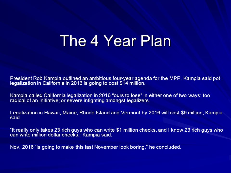 The 4 Year Plan