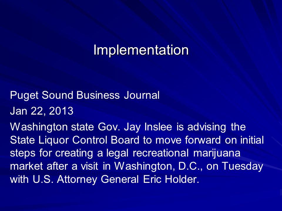 Implementation Puget Sound Business Journal Jan 22, 2013