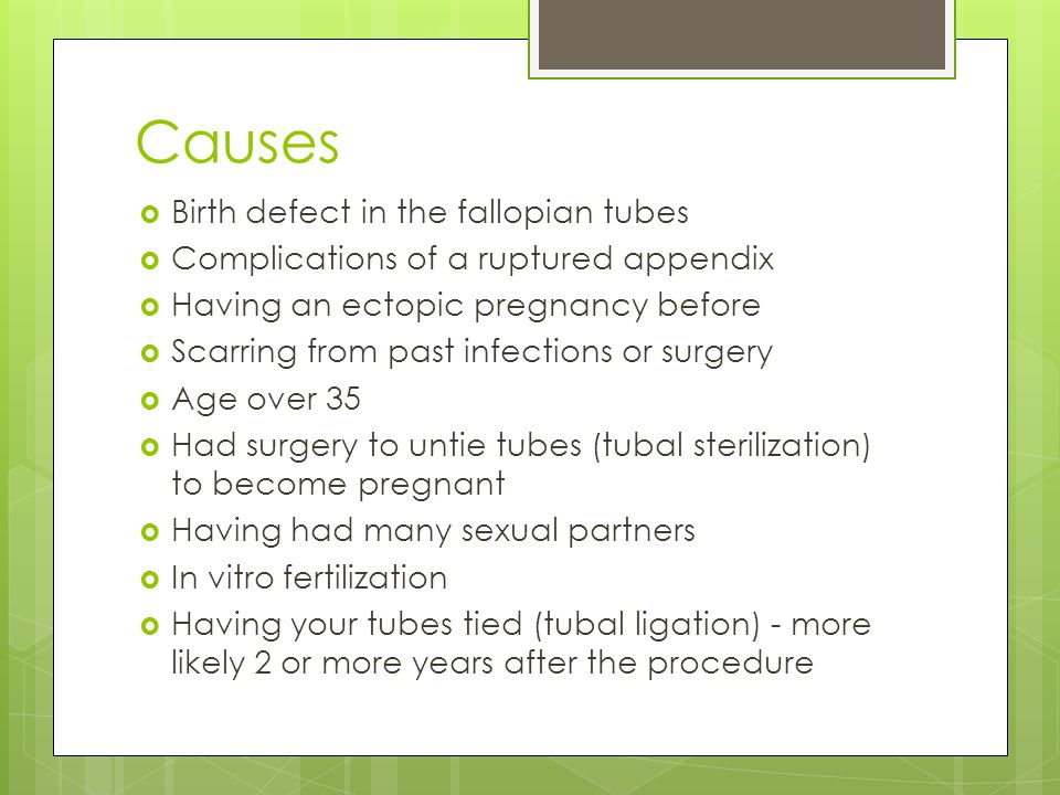 Causes Birth defect in the fallopian tubes