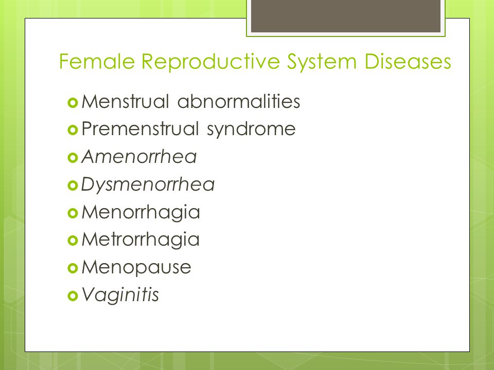 Female Reproductive System Diseases