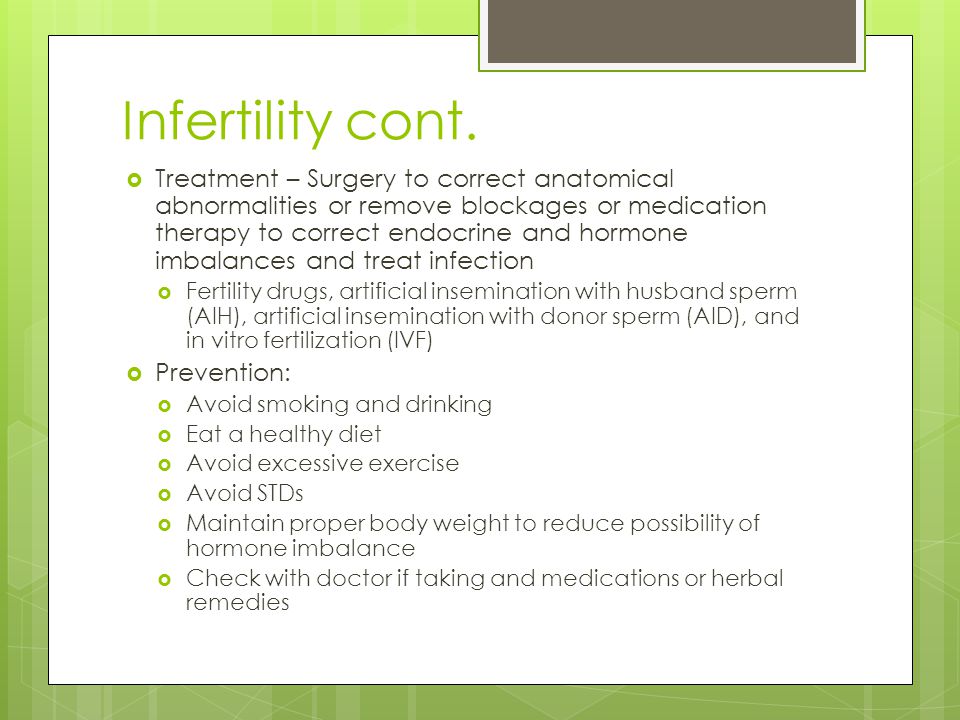 Infertility cont.