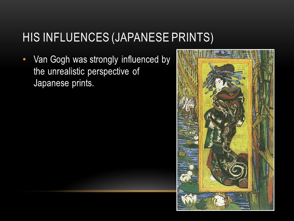 His influences (Japanese prints)