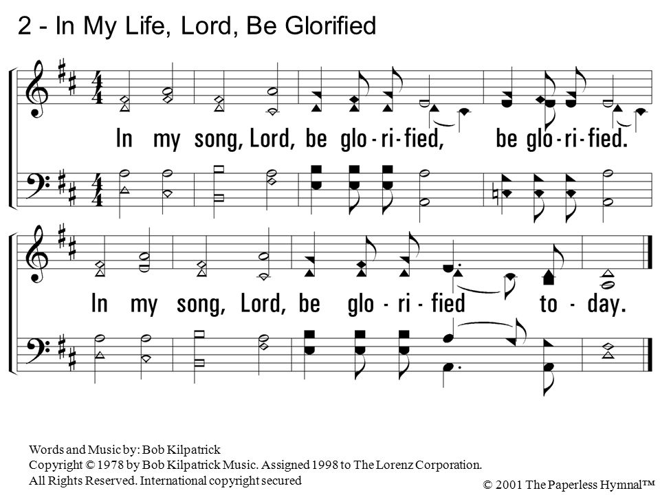 2 - In My Life, Lord, Be Glorified