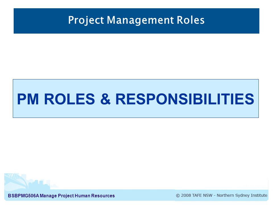 Project Management Roles