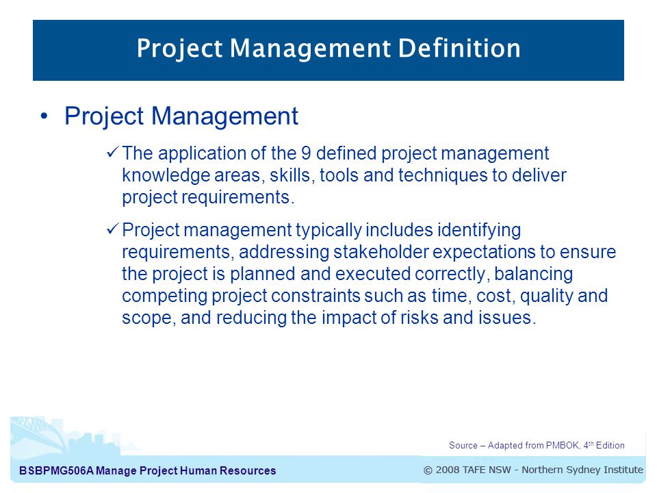 Project Management Definition