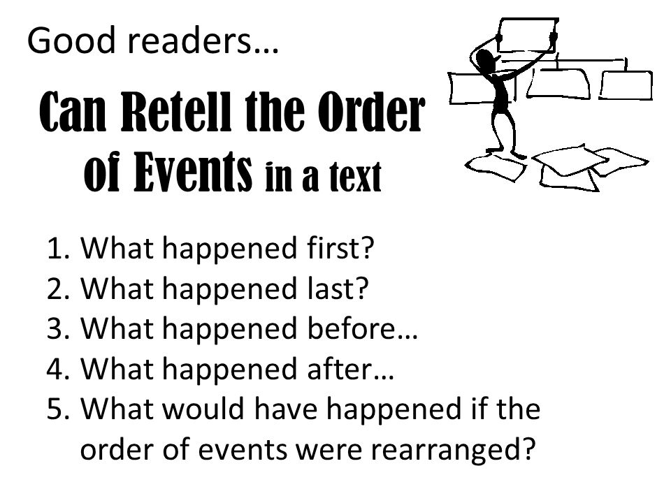 Can Retell the Order of Events in a text