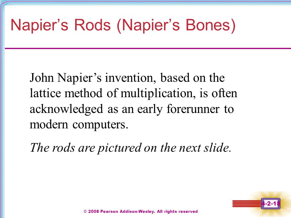 Napier’s Rods (Napier’s Bones)