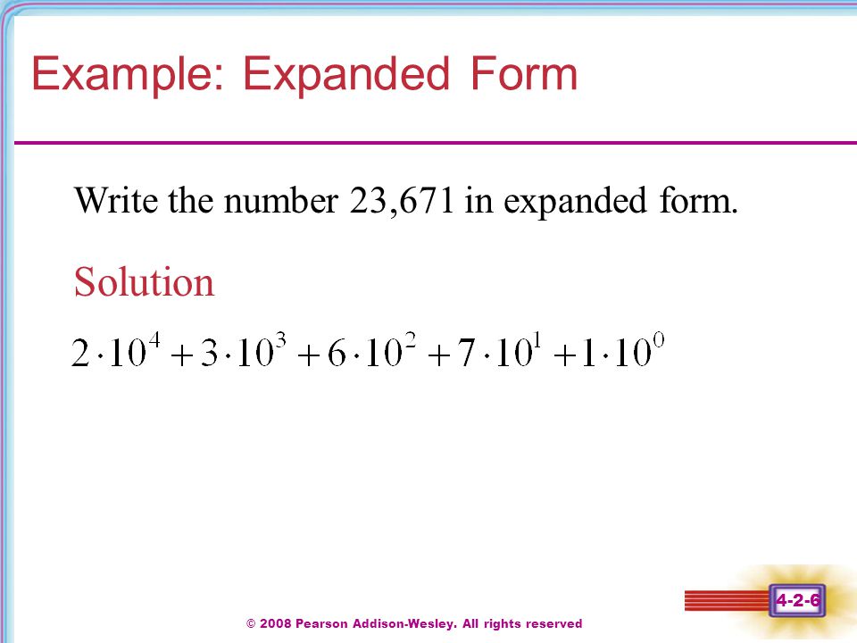 Example: Expanded Form