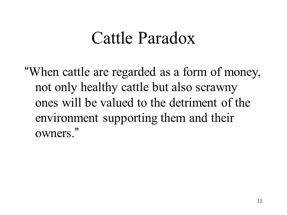 Cattle Paradox