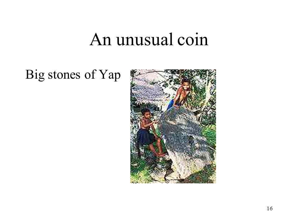 An unusual coin Big stones of Yap Caroline Islands