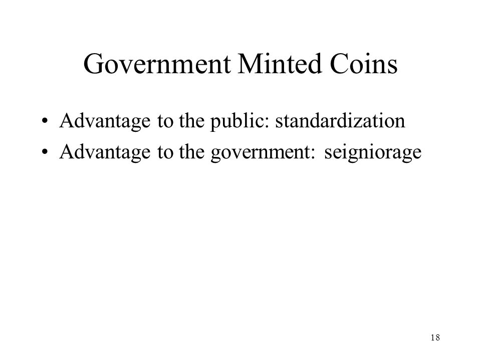 Government Minted Coins