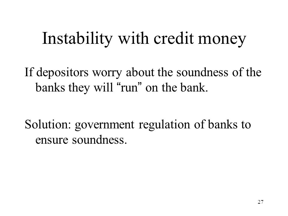 Instability with credit money