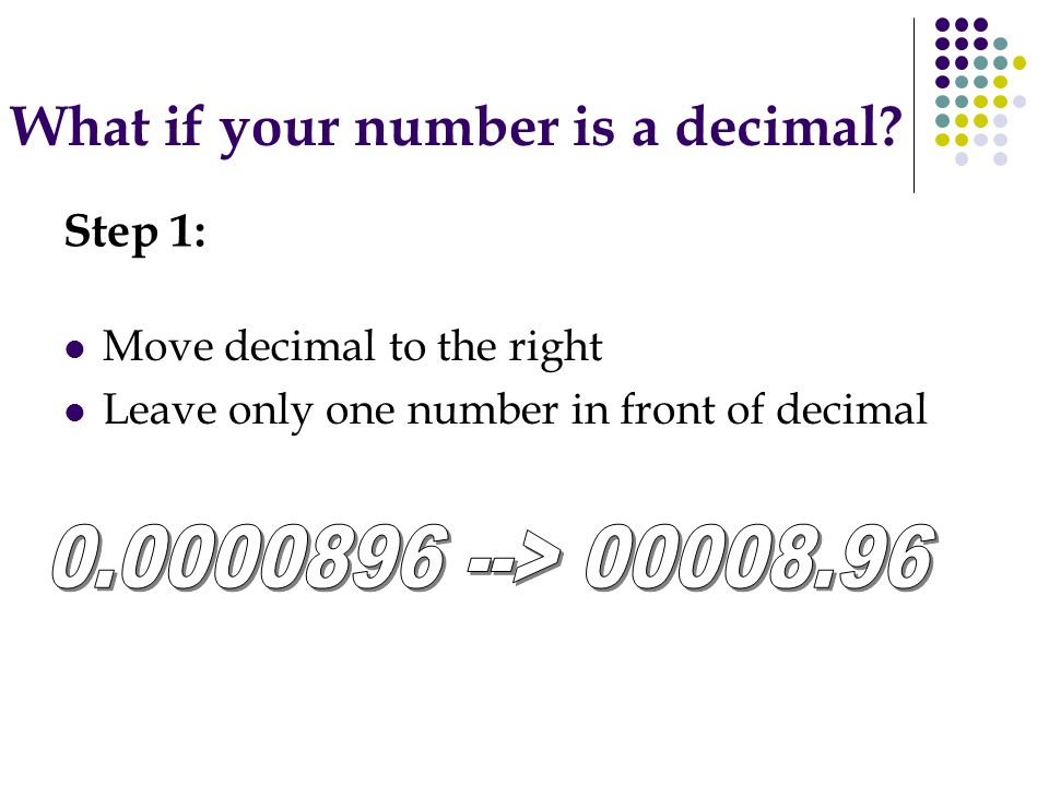 What if your number is a decimal