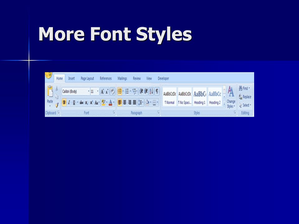 More Font Styles