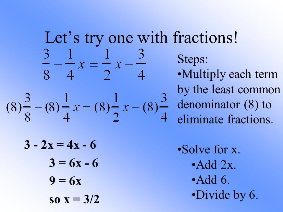 Let’s try one with fractions!