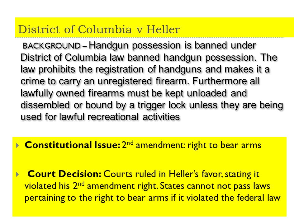 District of Columbia v Heller