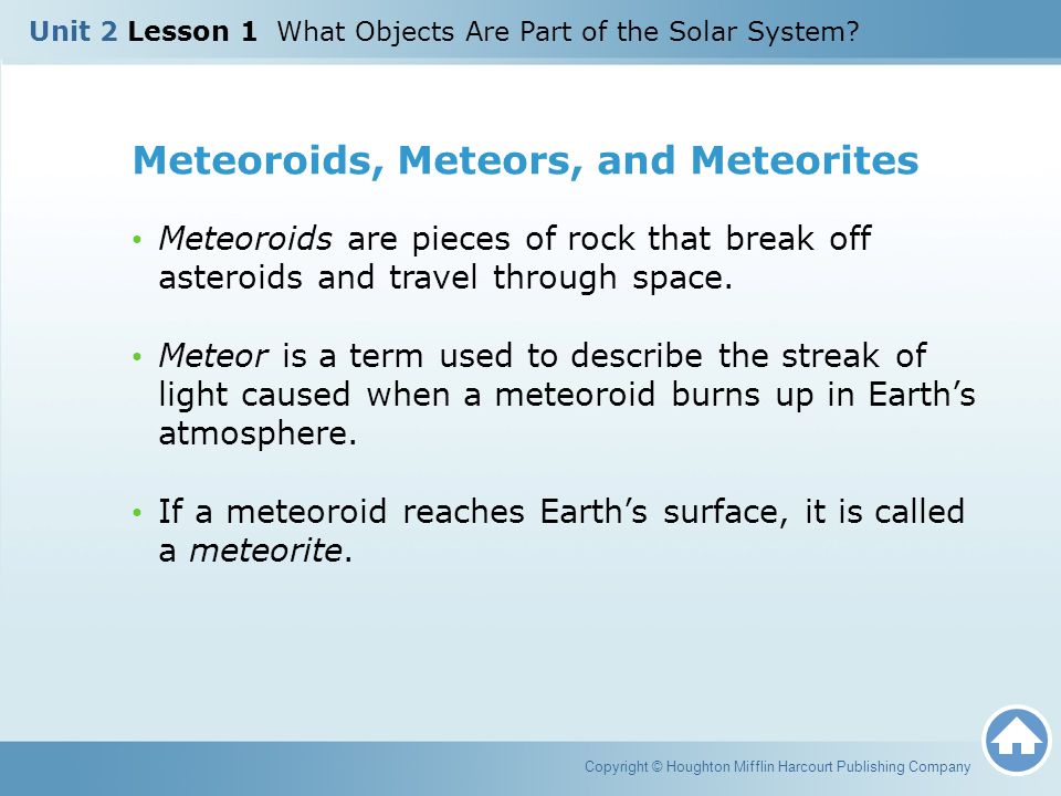 Meteoroids, Meteors, and Meteorites