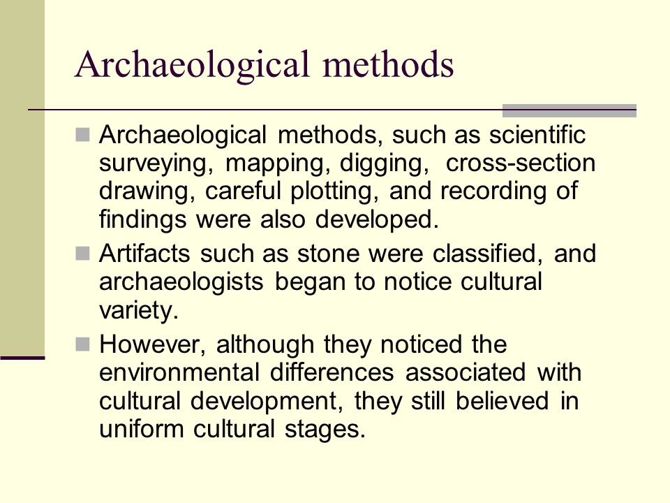 Archaeological methods
