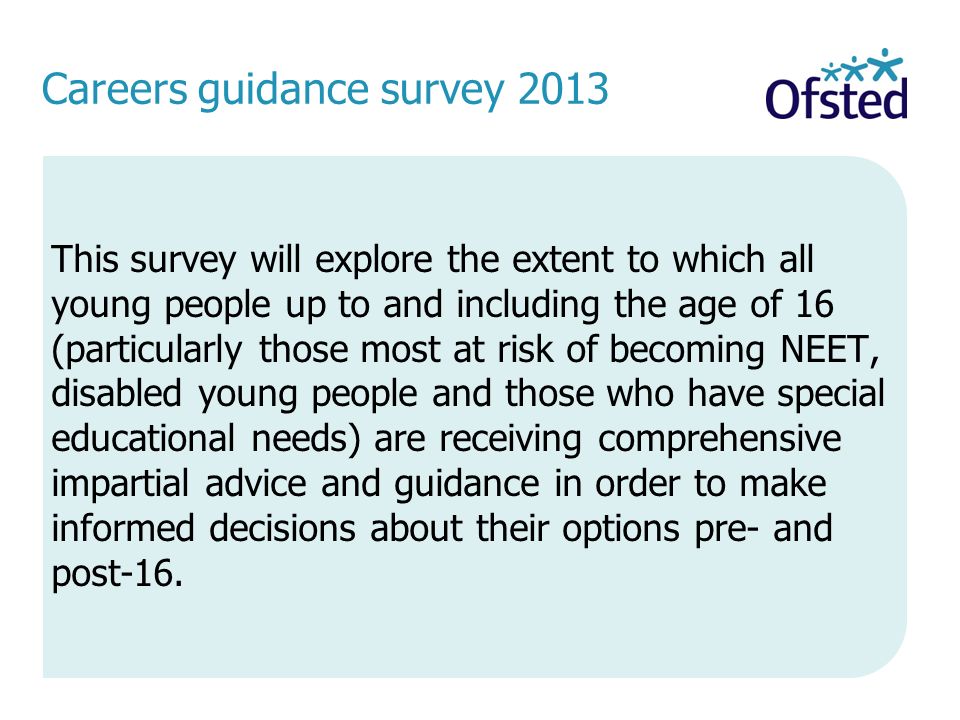 Careers guidance survey 2013