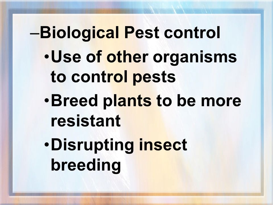Biological Pest control