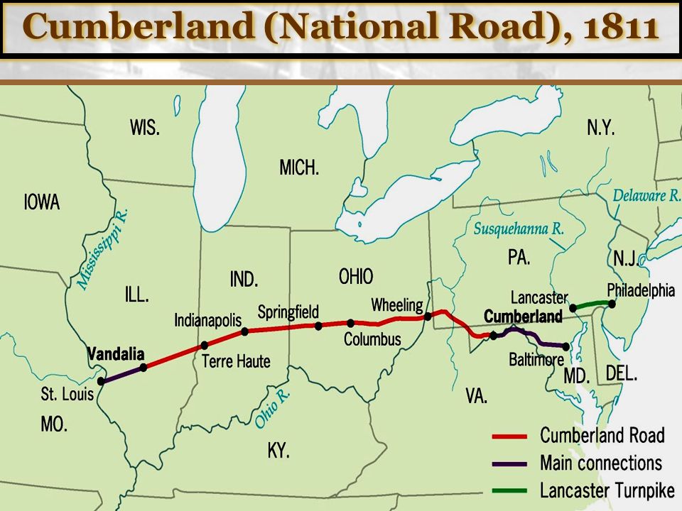 Cumberland (National Road), 1811