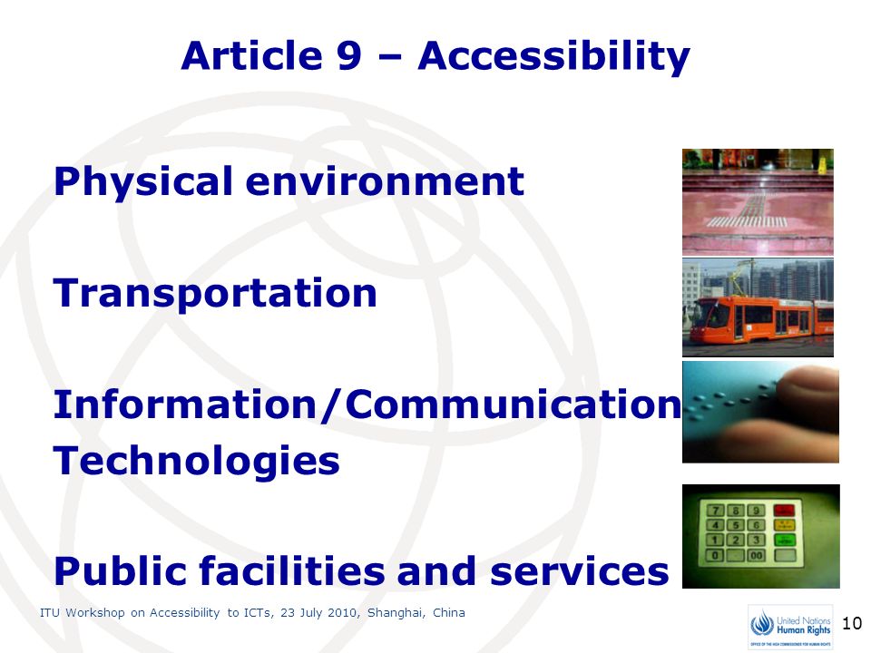 Article 9 – Accessibility