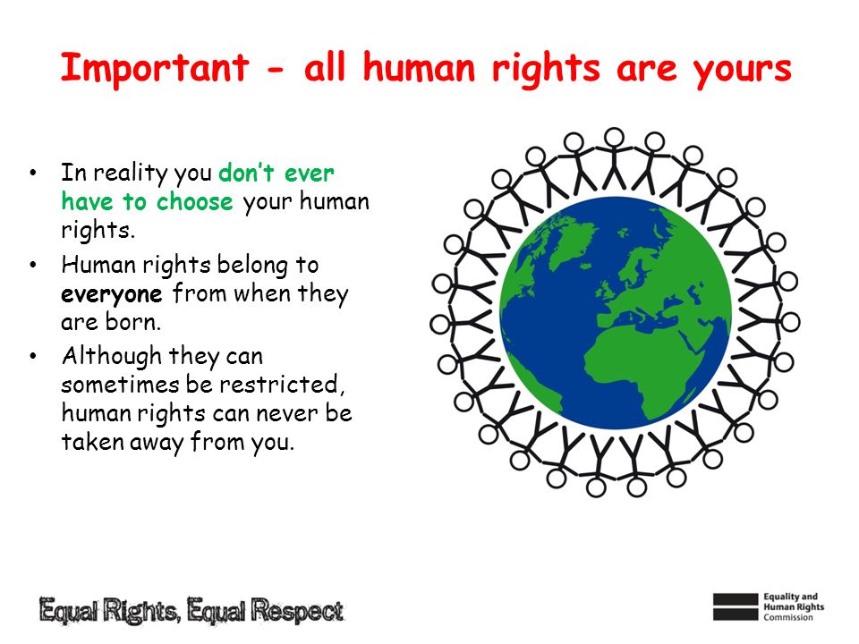 Important - all human rights are yours