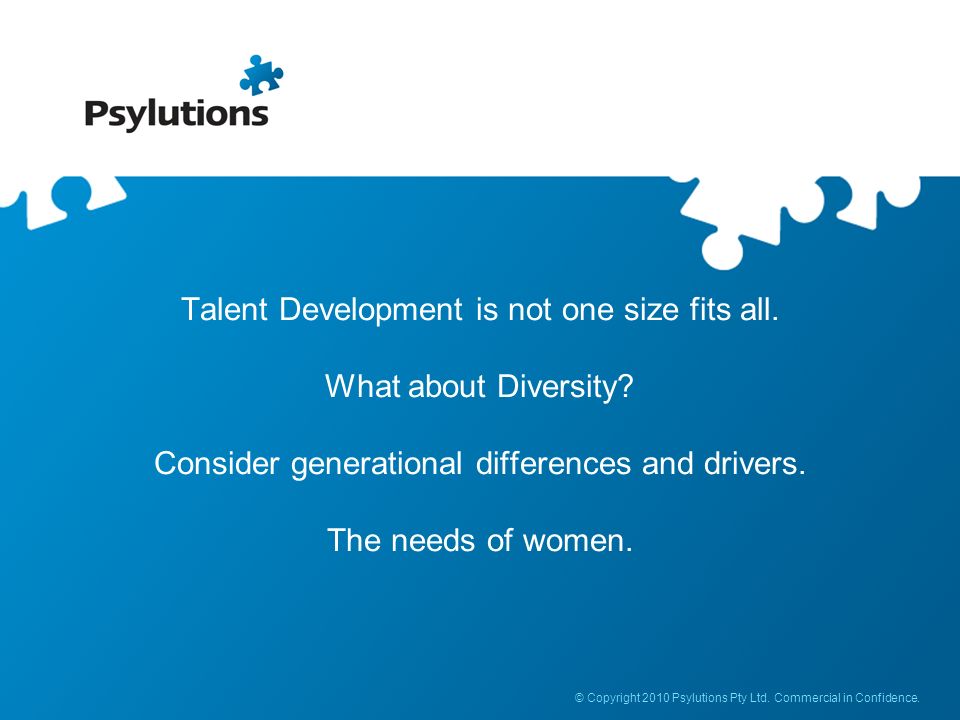 Talent Development is not one size fits all. What about Diversity
