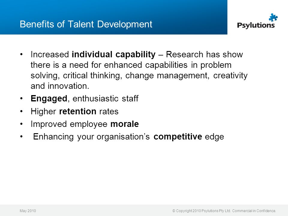 Benefits of Talent Development