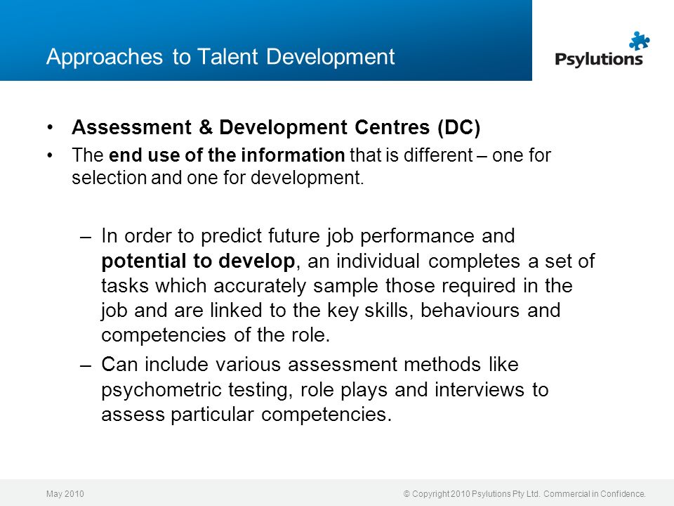 Approaches to Talent Development