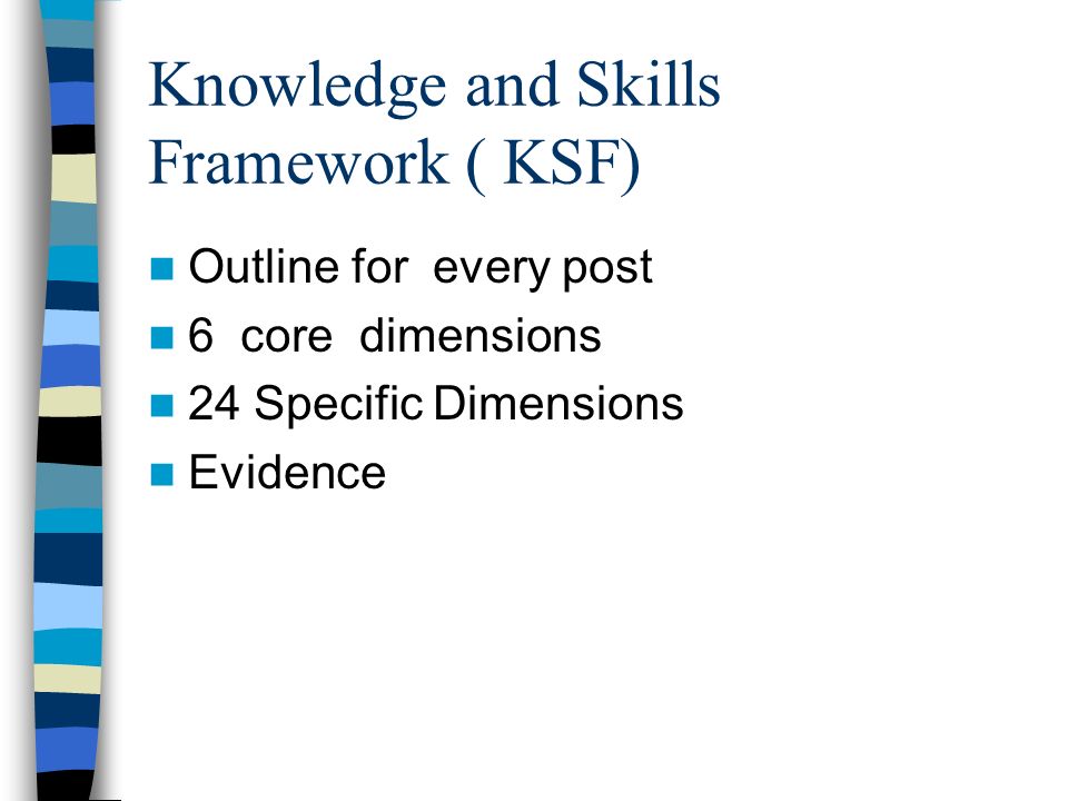 Knowledge and Skills Framework ( KSF)