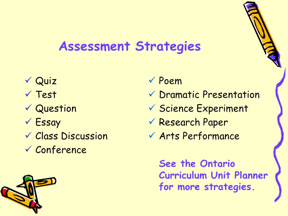 Assessment Strategies