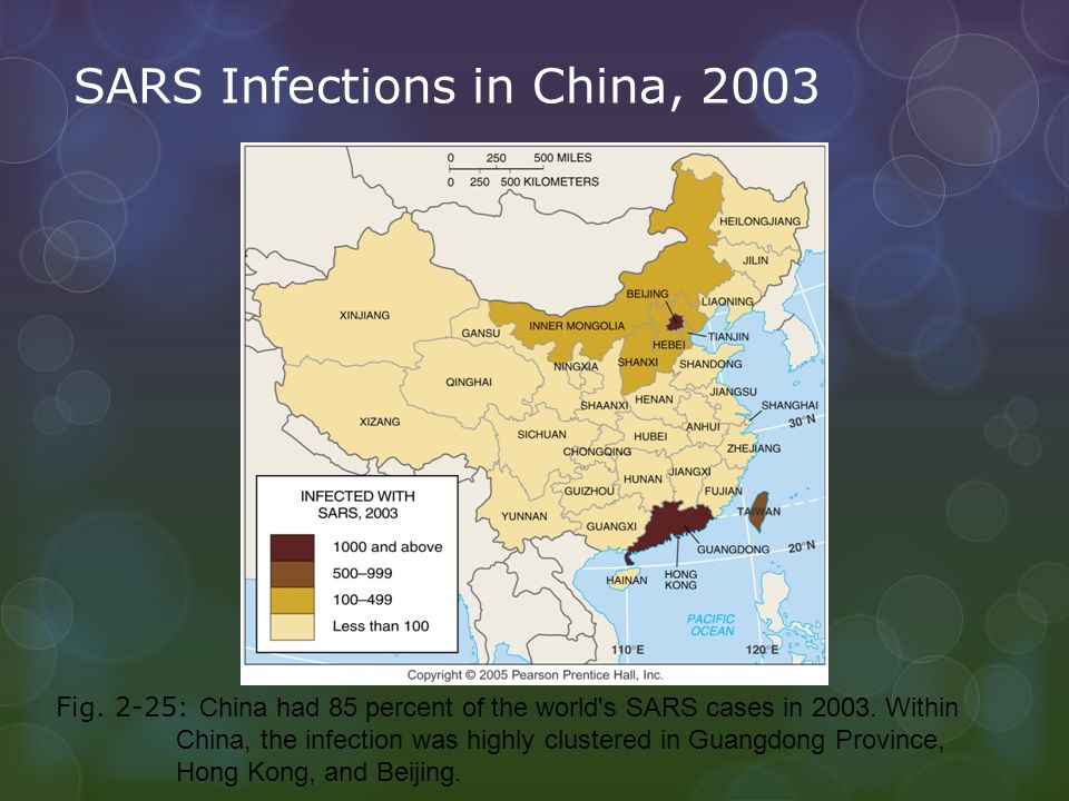 SARS Infections in China, 2003