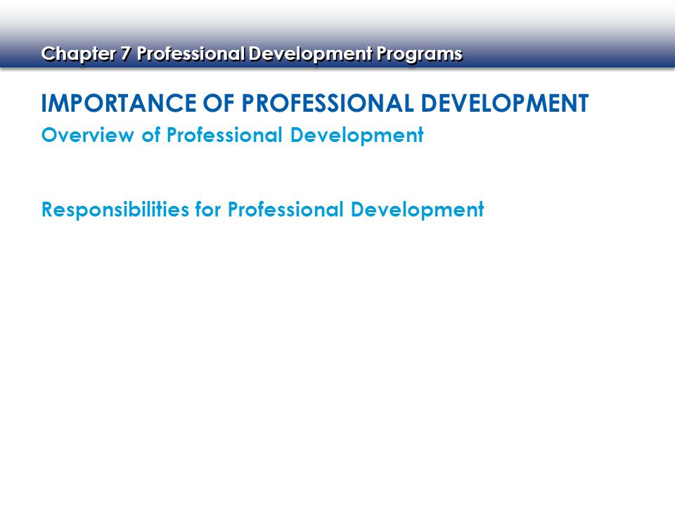 Importance of Professional Development