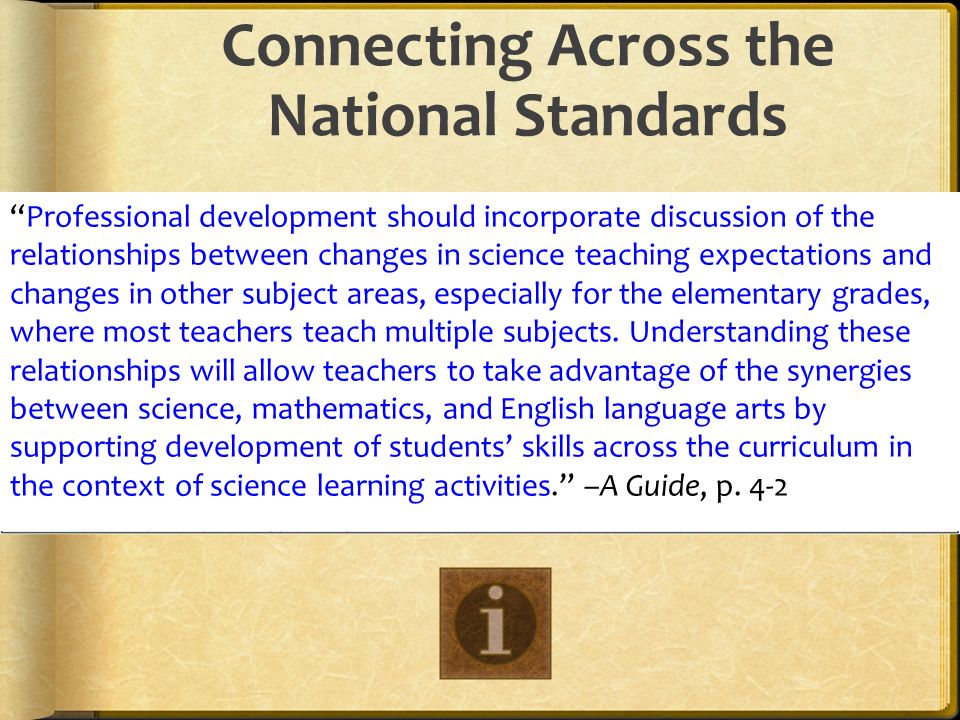 Connecting Across the National Standards