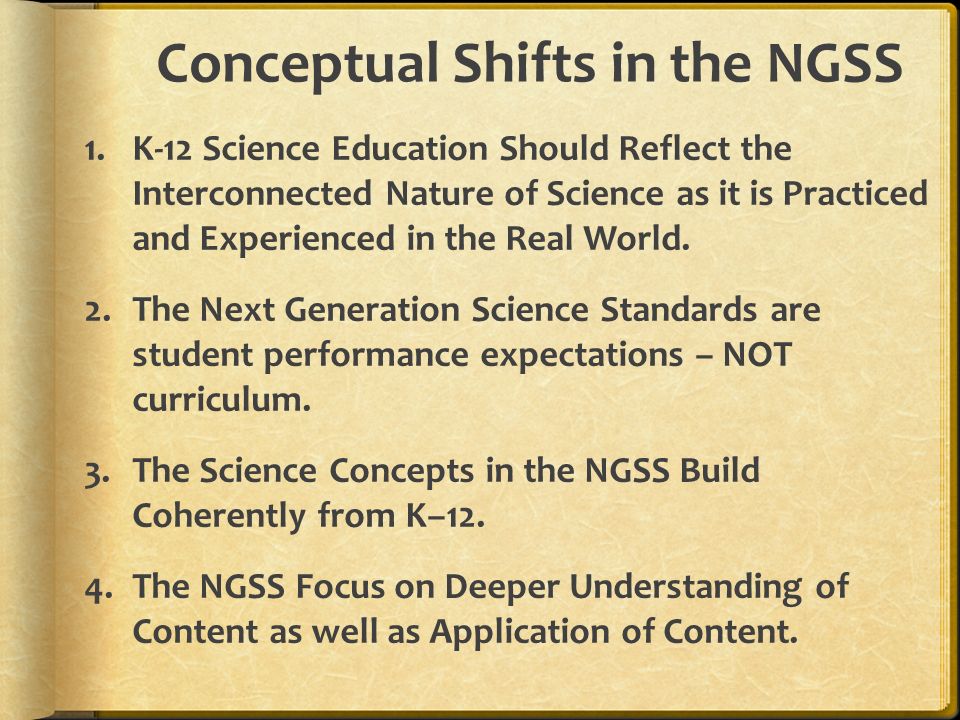 Conceptual Shifts in the NGSS