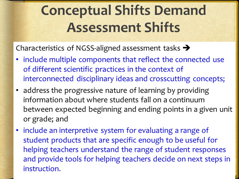Conceptual Shifts Demand Assessment Shifts