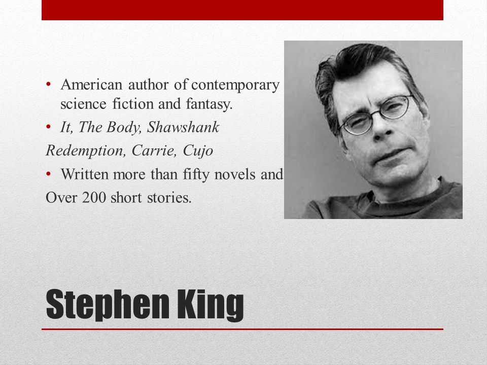 American author of contemporary horror, suspense, science fiction and fantasy.