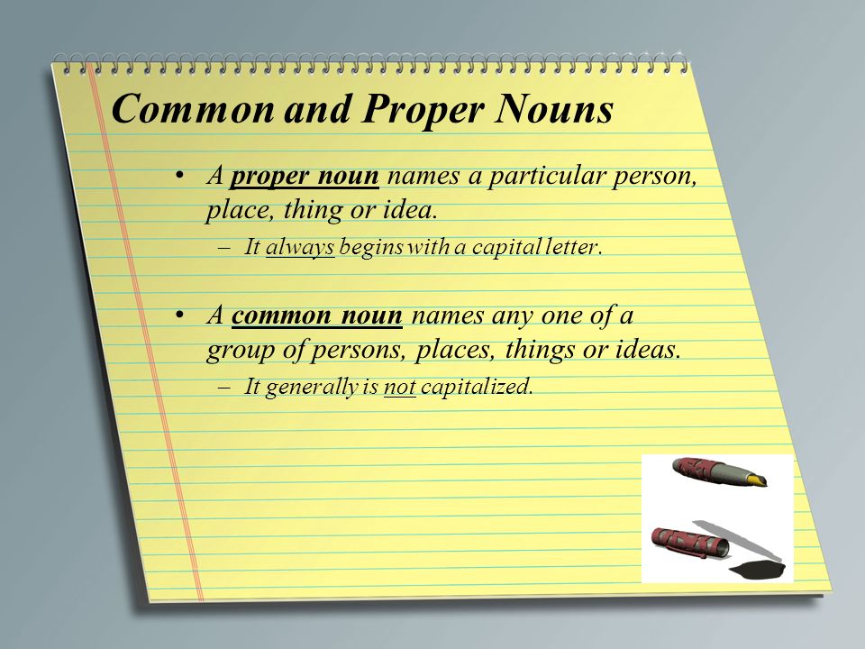 nouns proper nouns common nouns concrete nouns abstract nouns