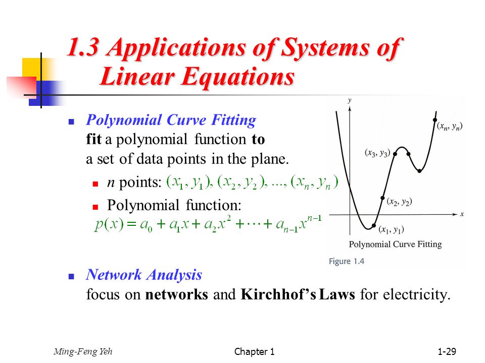 1.3 Applications of Systems of Linear Equations