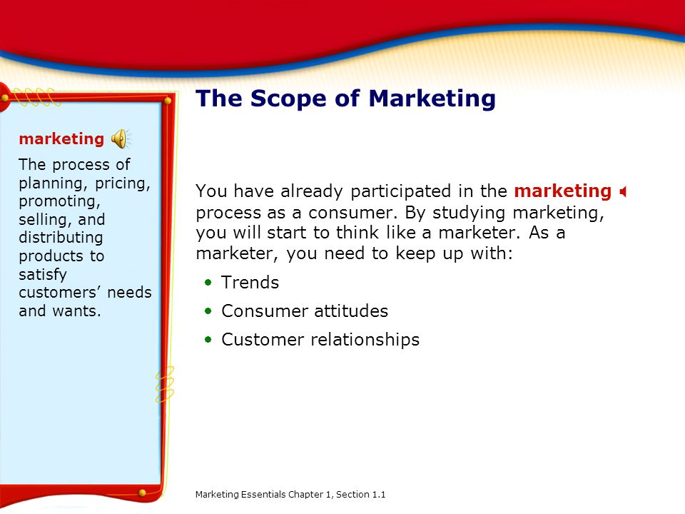 The Scope of Marketing marketing.
