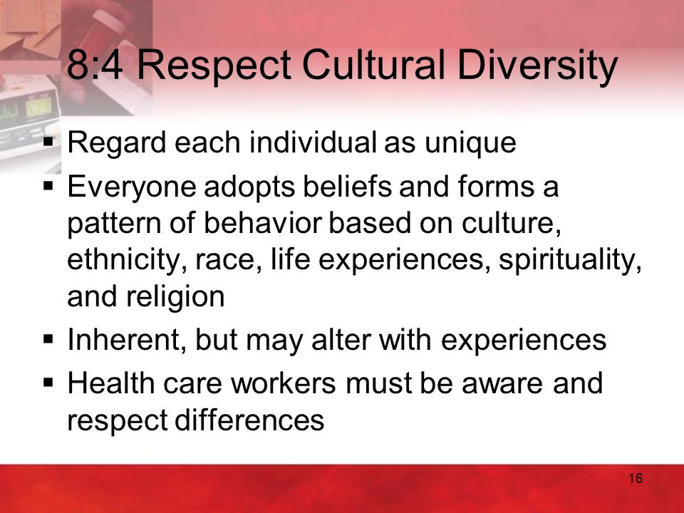 8:4 Respect Cultural Diversity