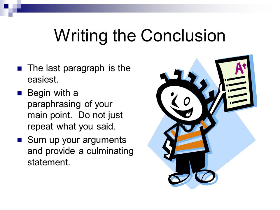 Writing the Conclusion