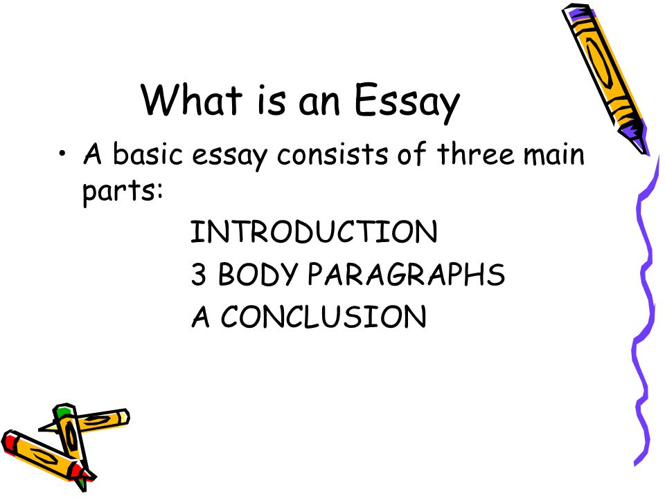 What is an Essay A basic essay consists of three main parts: