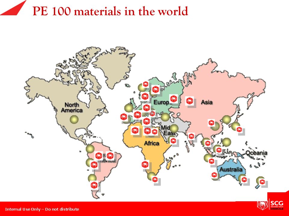 PE 100 materials in the world