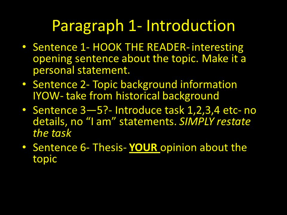 Paragraph 1- Introduction