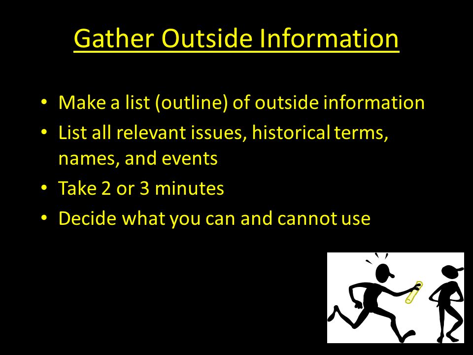 Gather Outside Information